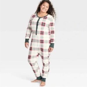 Hearth & Hand Red and Green Plaid Onesie